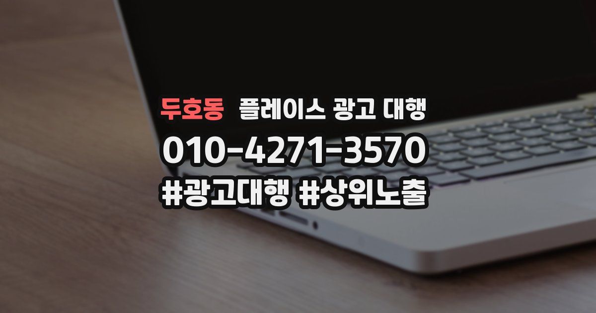 두호동 플레이스 광고 대행
