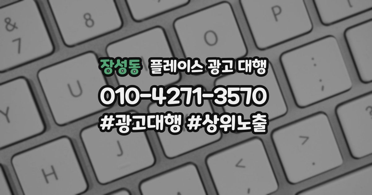 장성동 플레이스 광고 대행