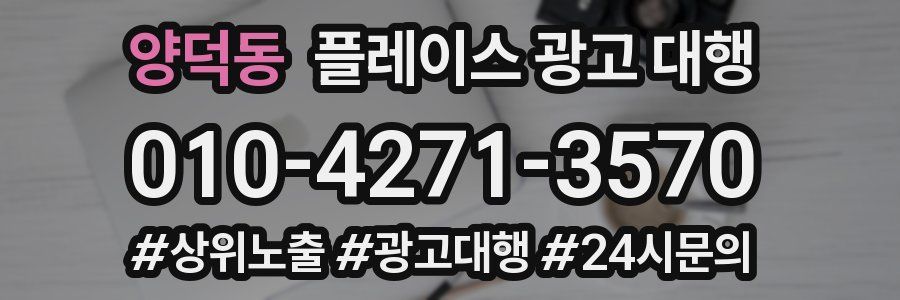 양덕동 플레이스 광고 대행