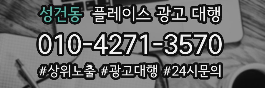 성건동 플레이스 광고 대행