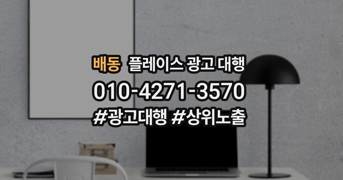 배동 플레이스 광고 대행