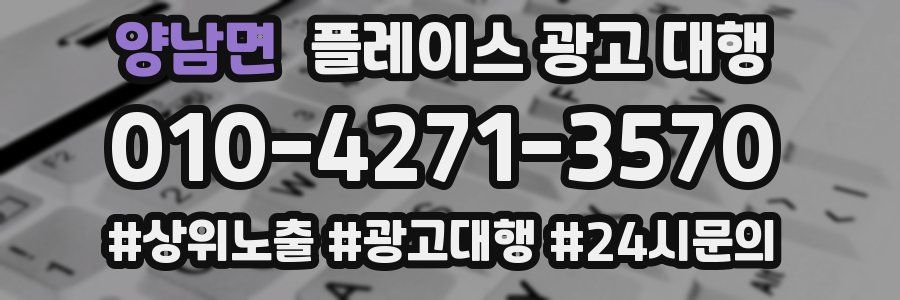 양남면 플레이스 광고 대행
