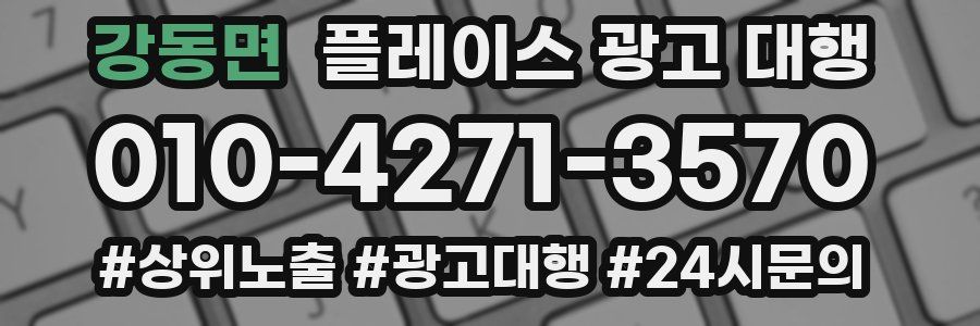 강동면 플레이스 광고 대행