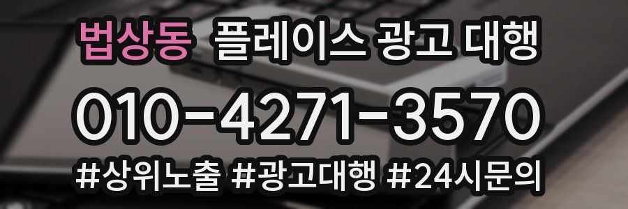 법상동 플레이스 광고 대행