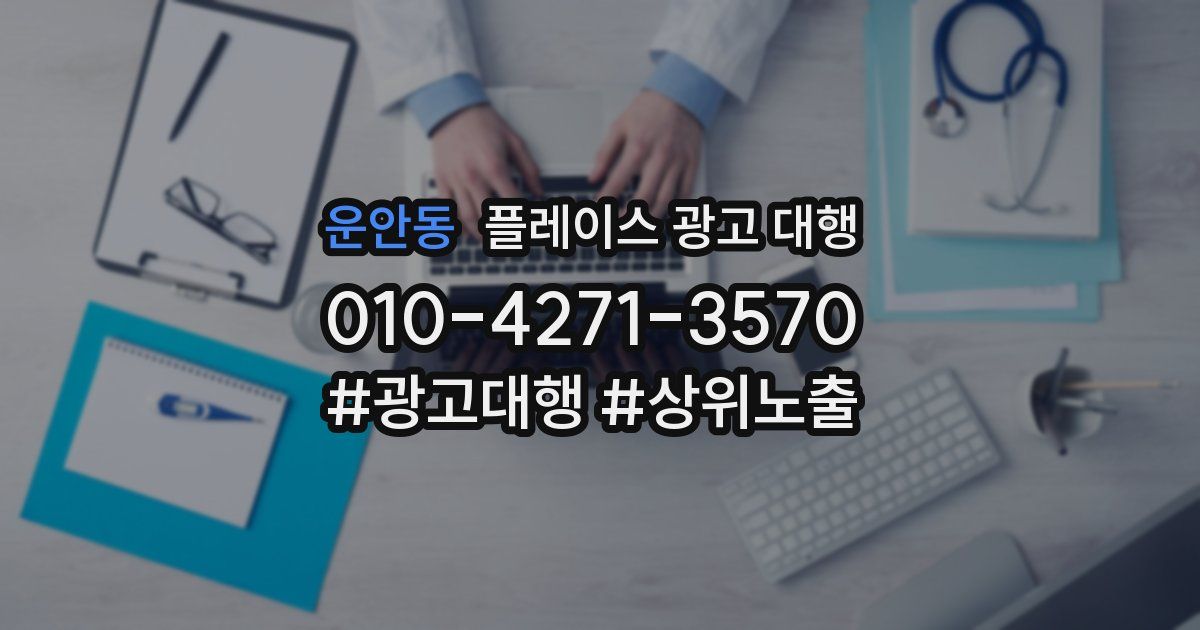 운안동 플레이스 광고 대행