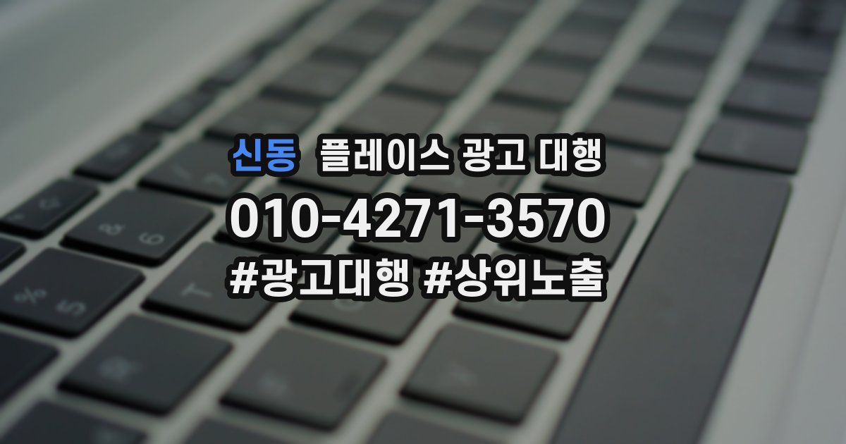 신동 플레이스 광고 대행