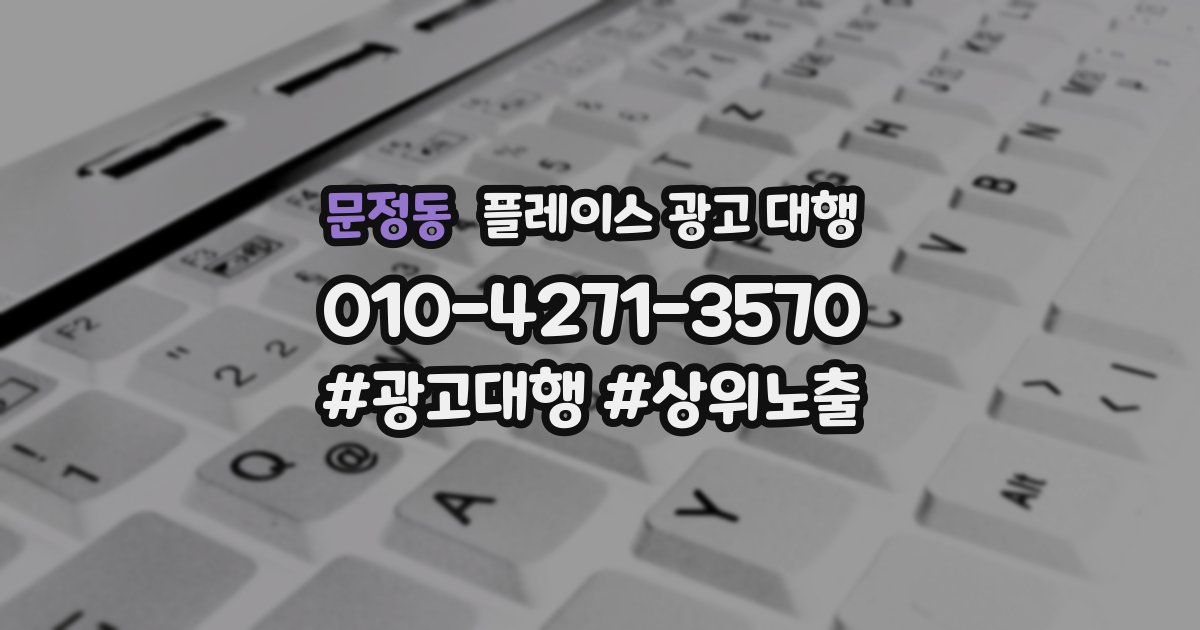 문정동 플레이스 광고 대행