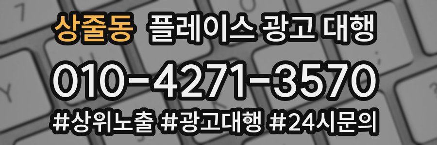 상줄동 플레이스 광고 대행