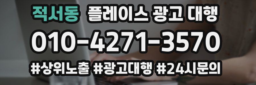 적서동 플레이스 광고 대행