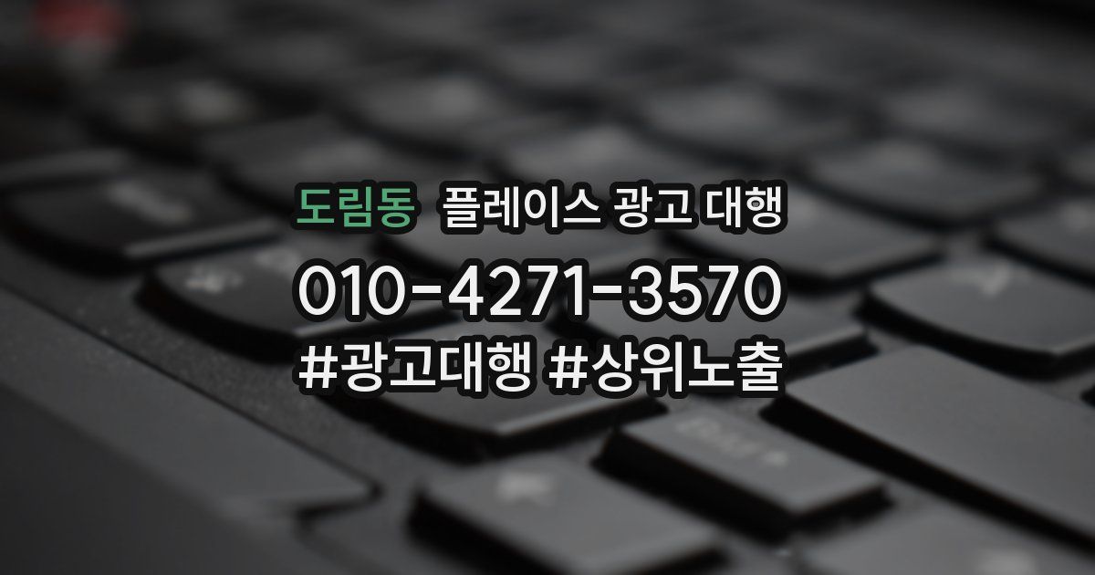 도림동 플레이스 광고 대행
