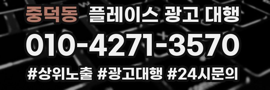 중덕동 플레이스 광고 대행