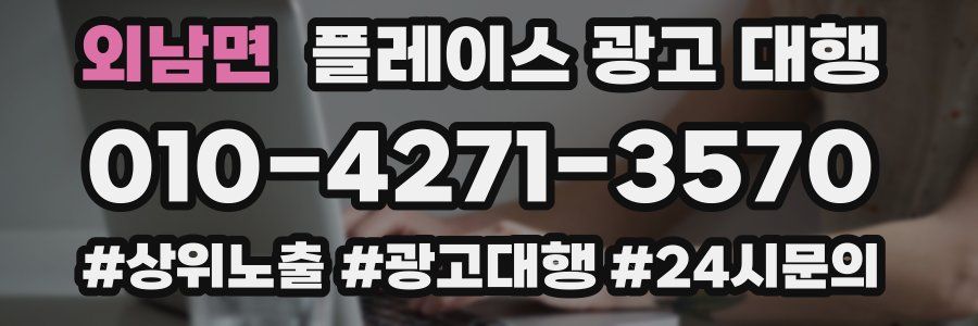 외남면 플레이스 광고 대행