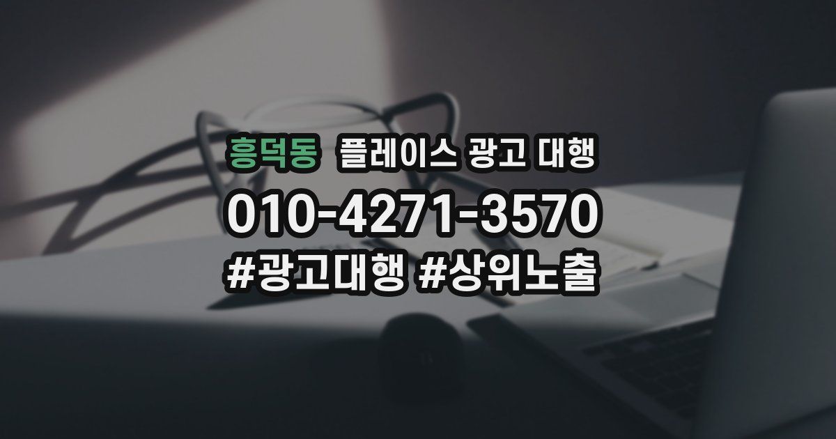 흥덕동 플레이스 광고 대행