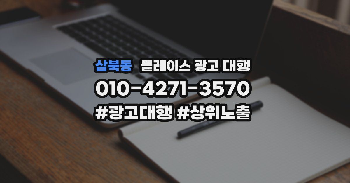 삼북동 플레이스 광고 대행