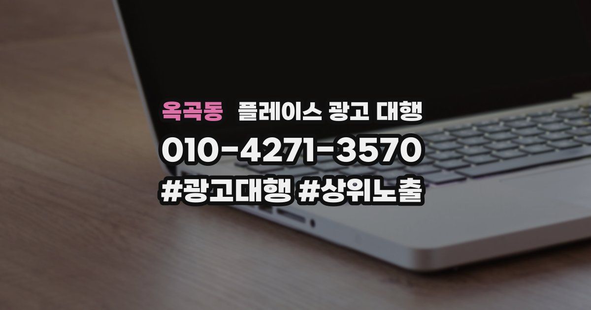옥곡동 플레이스 광고 대행