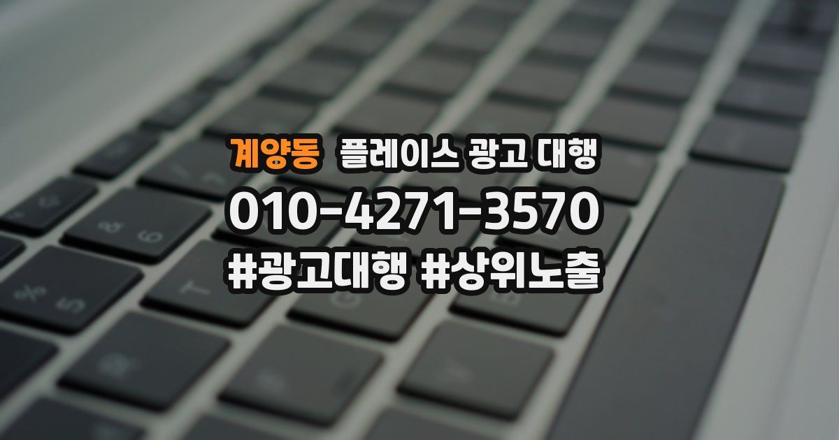 계양동 플레이스 광고 대행
