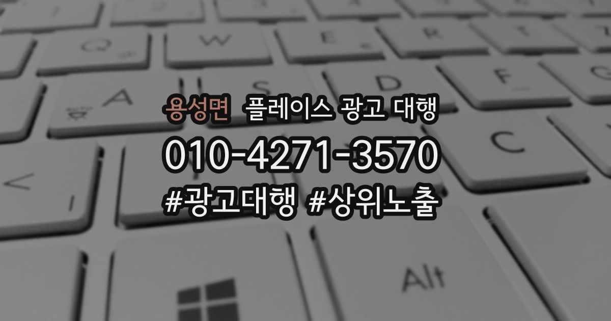 용성면 플레이스 광고 대행