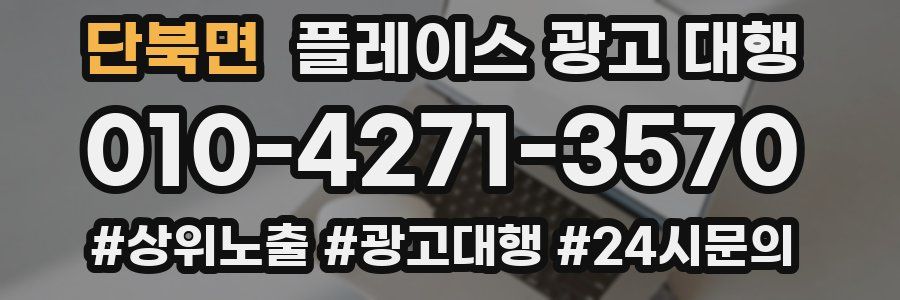 단북면 플레이스 광고 대행