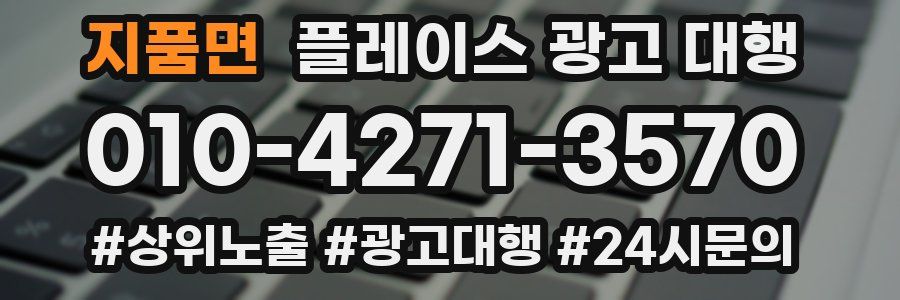 지품면 플레이스 광고 대행