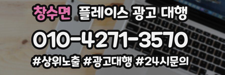창수면 플레이스 광고 대행