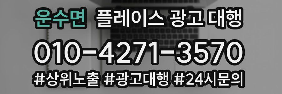 운수면 플레이스 광고 대행
