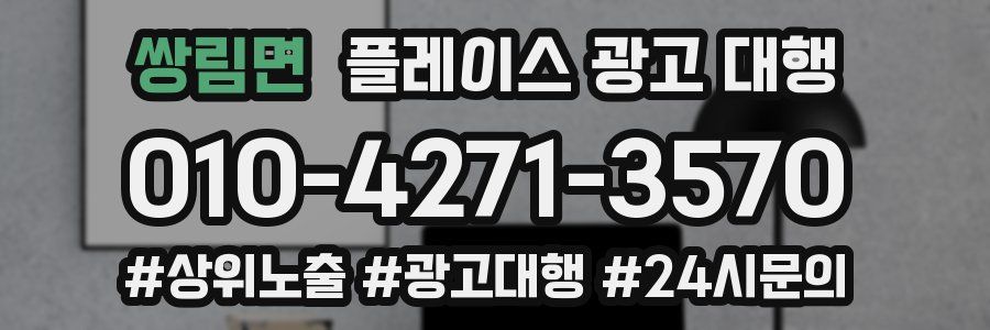쌍림면 플레이스 광고 대행