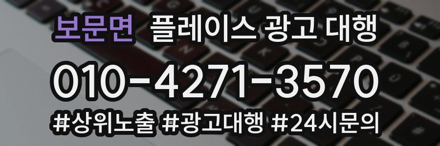 보문면 플레이스 광고 대행