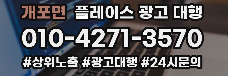 개포면 플레이스 광고 대행