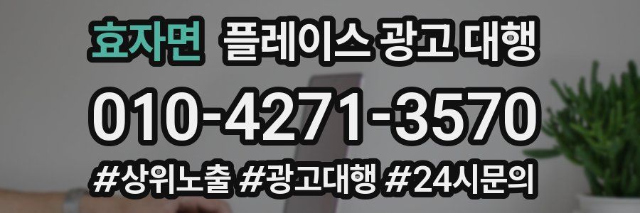 효자면 플레이스 광고 대행