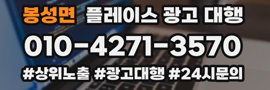 봉성면 플레이스 광고 대행