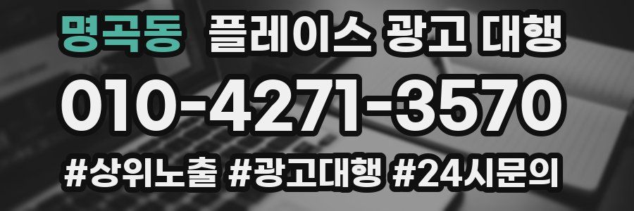 명곡동 플레이스 광고 대행