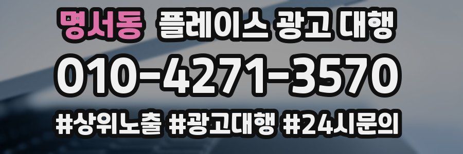 명서동 플레이스 광고 대행