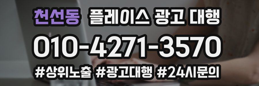 천선동 플레이스 광고 대행