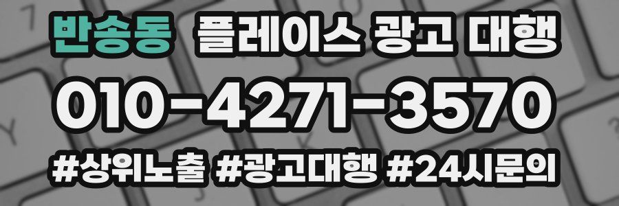 반송동 플레이스 광고 대행