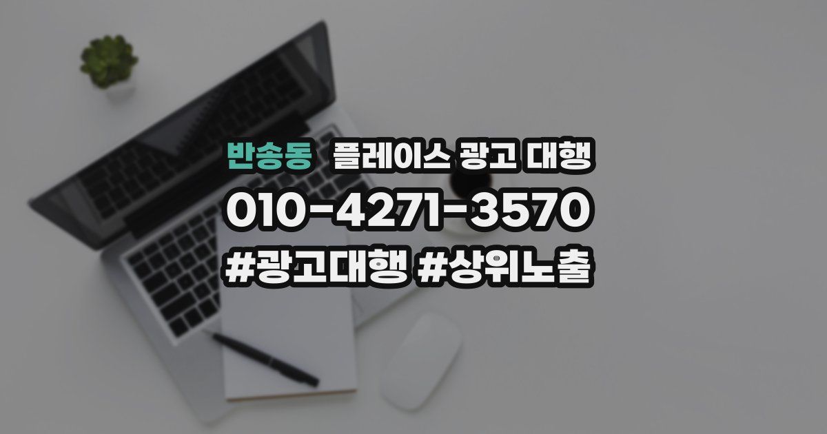 반송동 플레이스 광고 대행