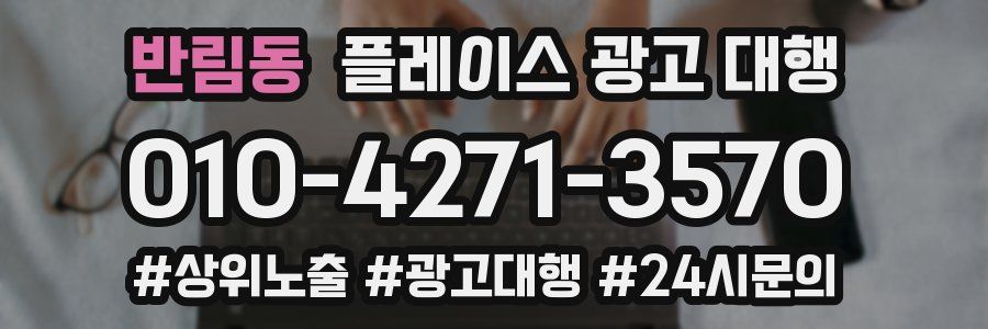 반림동 플레이스 광고 대행