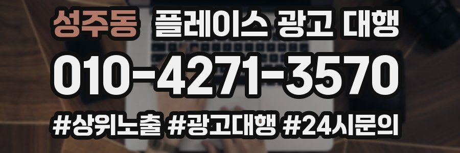 성주동 플레이스 광고 대행