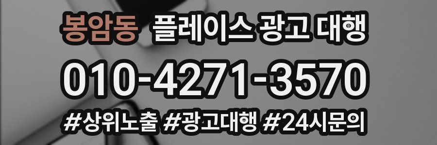 봉암동 플레이스 광고 대행