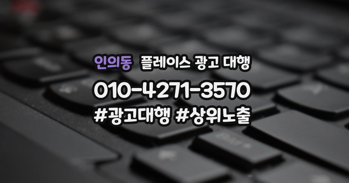 인의동 플레이스 광고 대행
