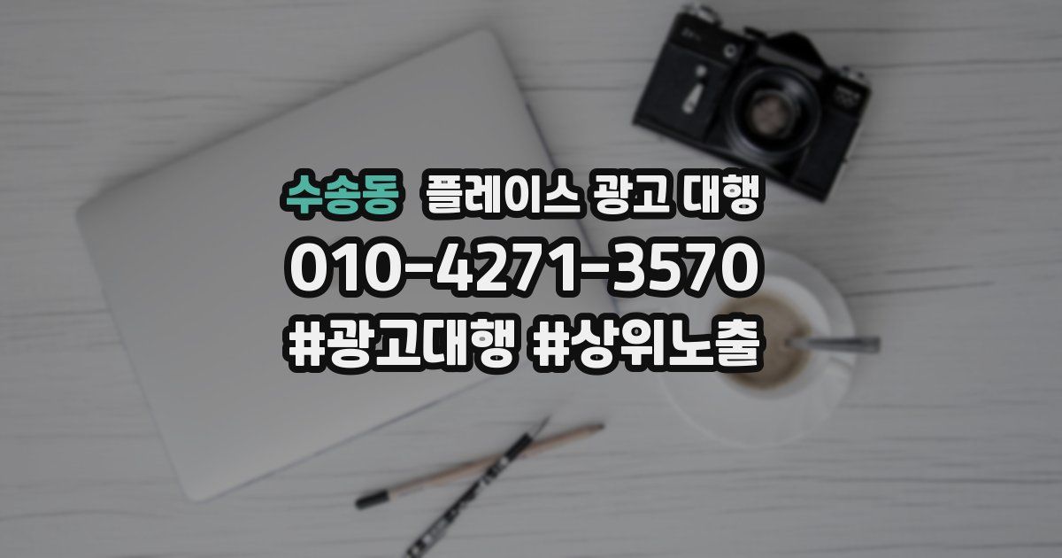 수송동 플레이스 광고 대행