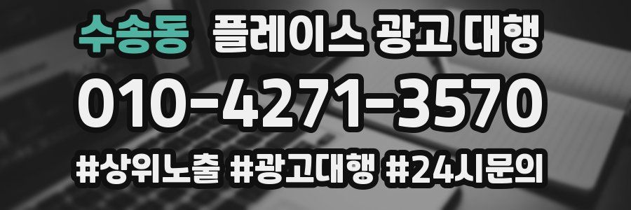 수송동 플레이스 광고 대행