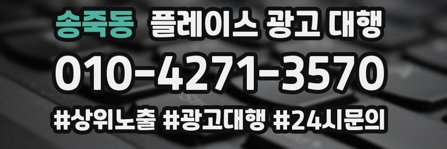 송죽동 플레이스 광고 대행