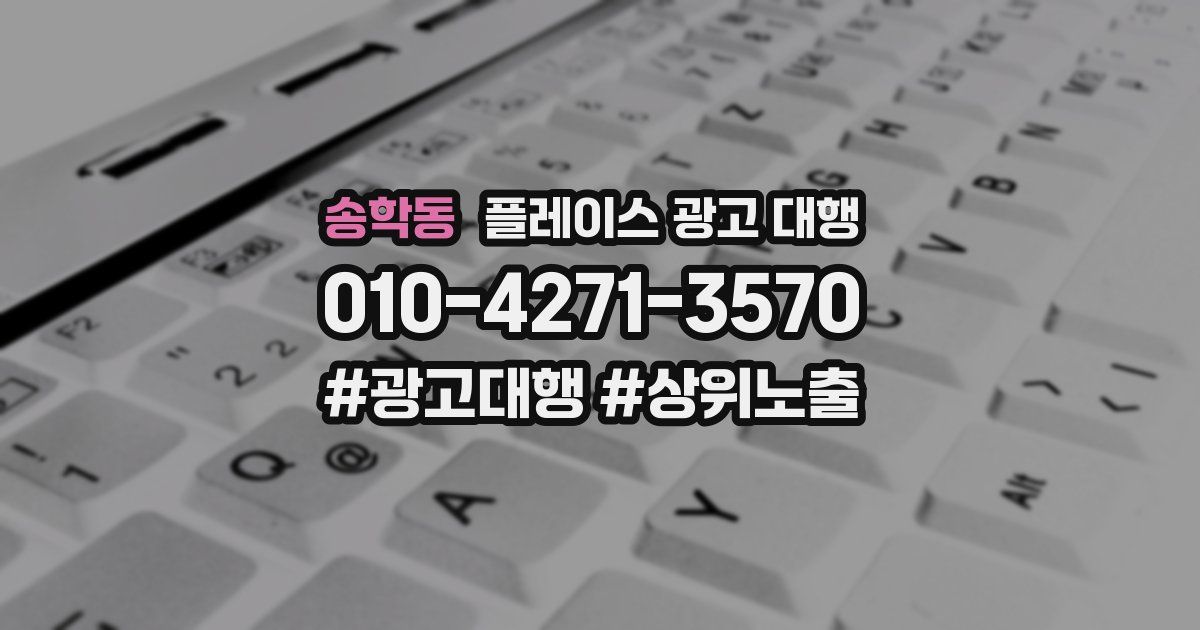 송학동 플레이스 광고 대행