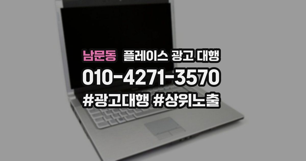 남문동 플레이스 광고 대행