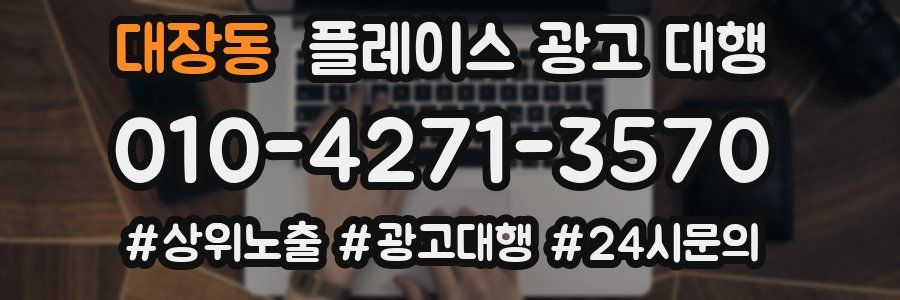 대장동 플레이스 광고 대행