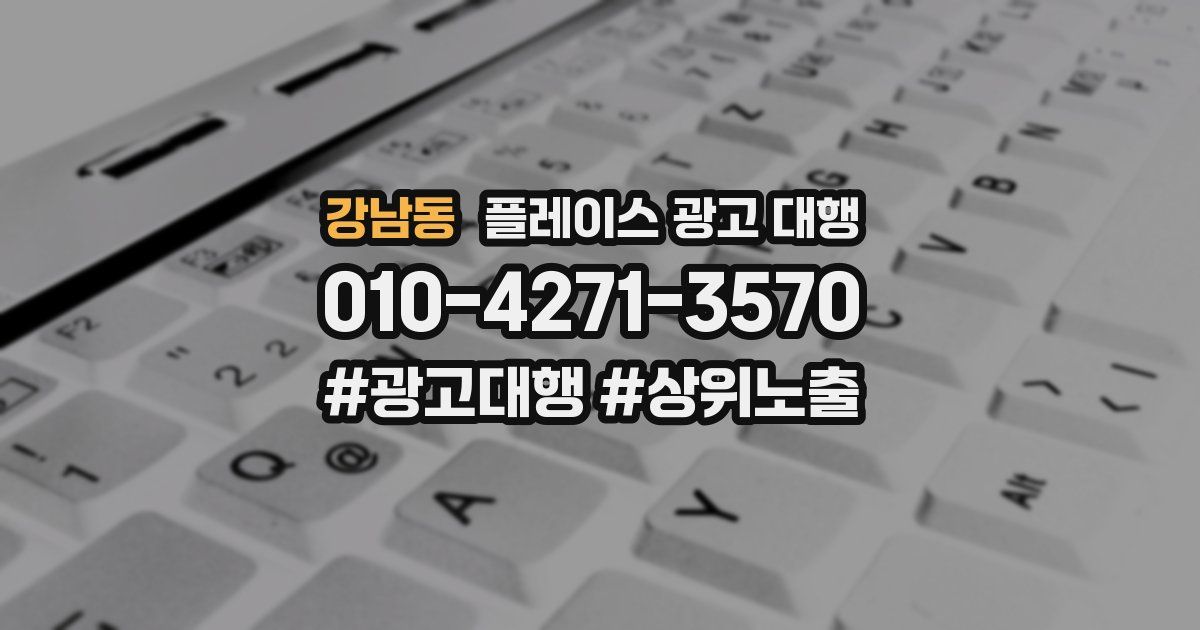 강남동 플레이스 광고 대행