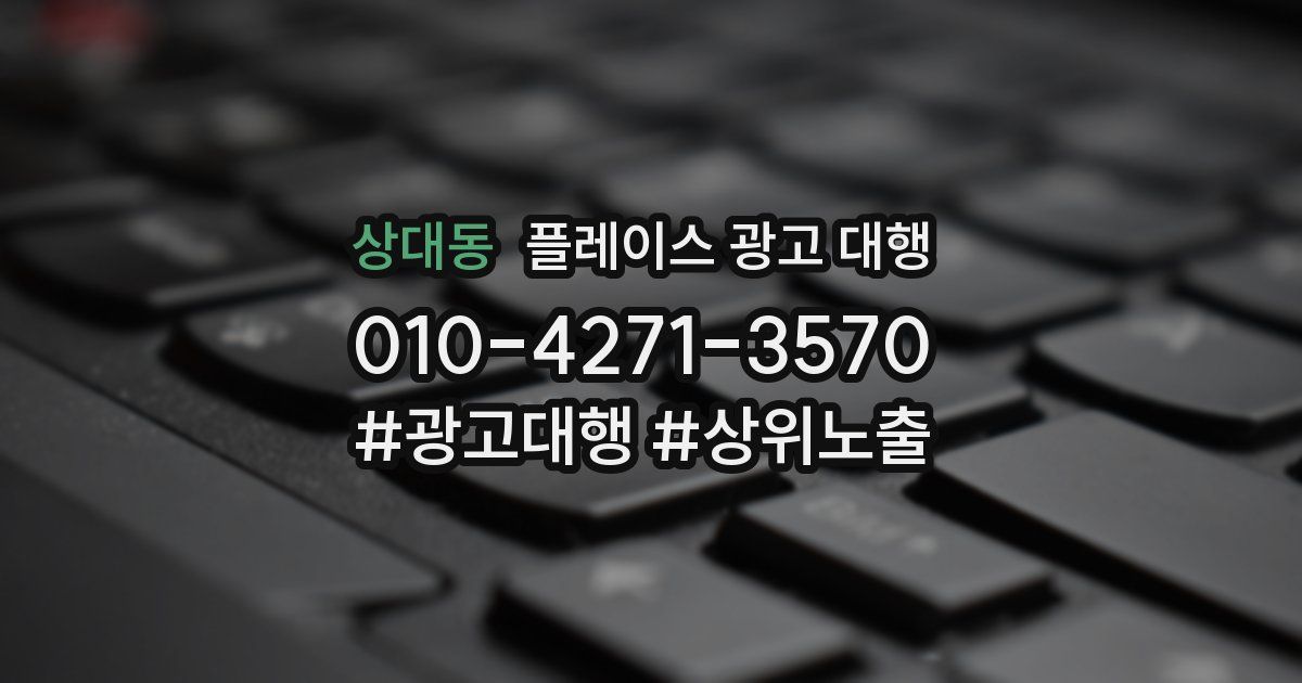 상대동 플레이스 광고 대행