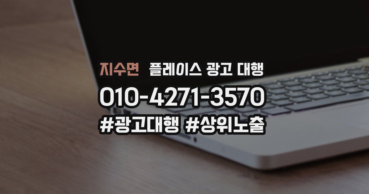 지수면 플레이스 광고 대행