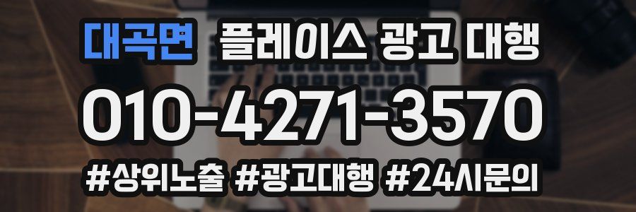 대곡면 플레이스 광고 대행
