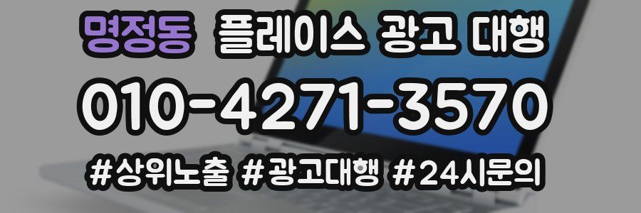 명정동 플레이스 광고 대행
